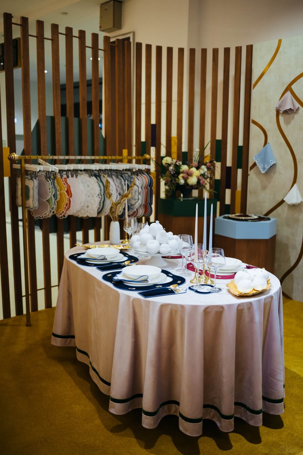 Trunk Show of the Truffle Bee table textile brand