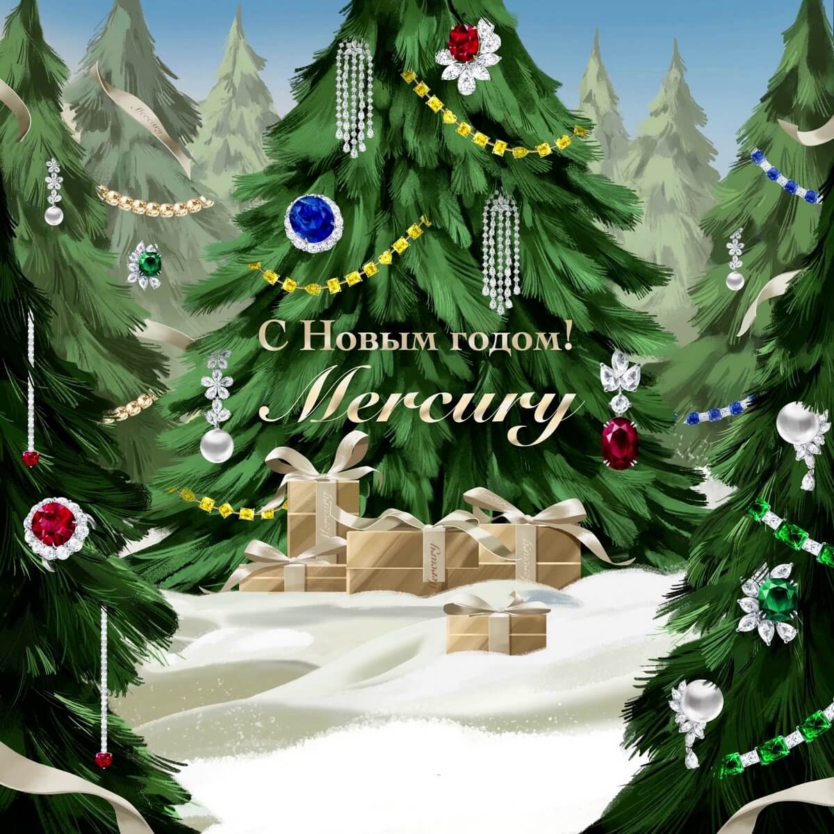 Новогодний мультипликационный проект Mercury